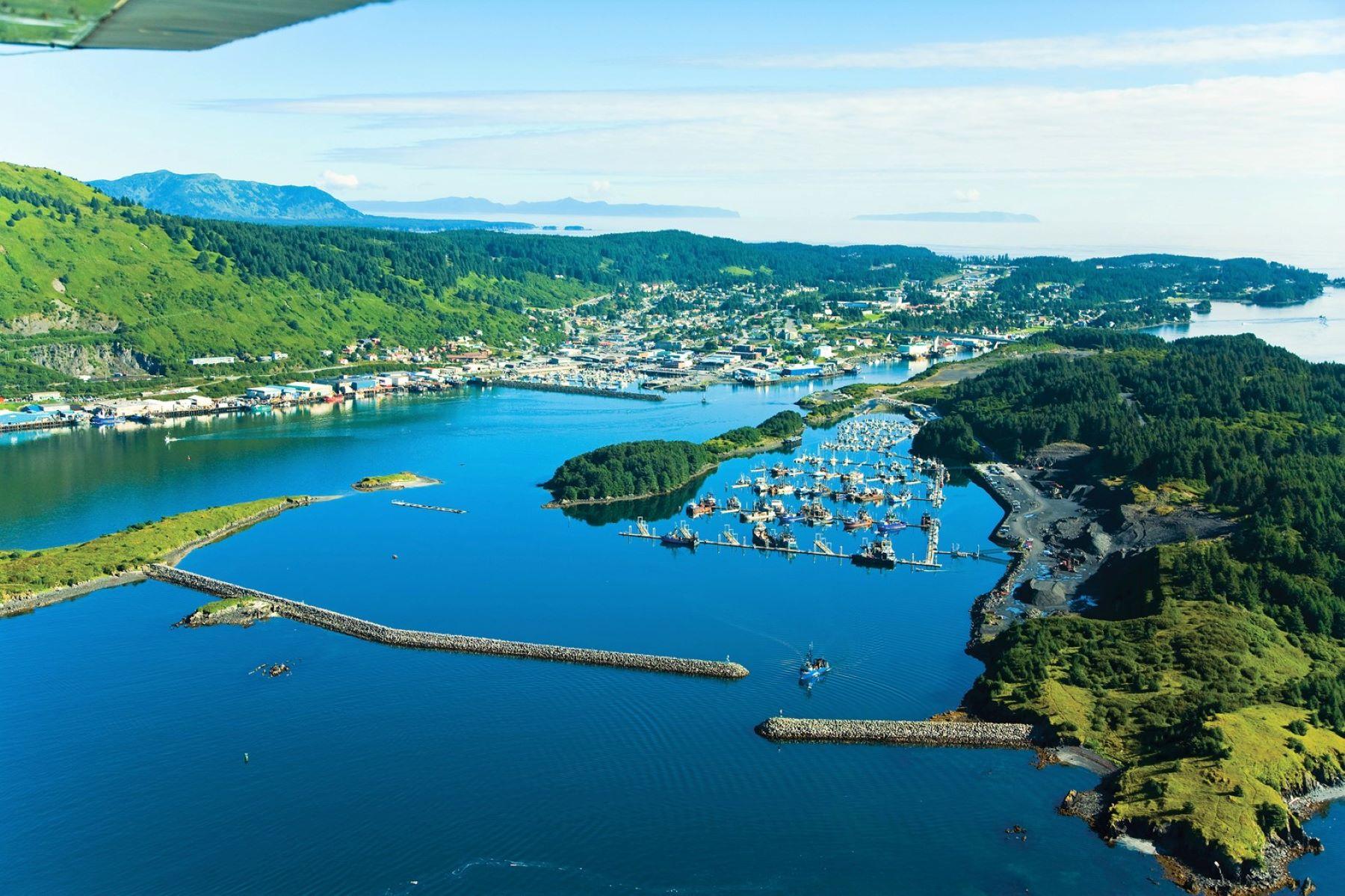 Scenic photo of Kodiak Island harbor